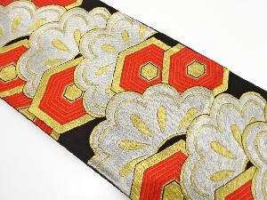 アンティーク　笠松に重ね亀甲模様織り出し袋帯（着用可）